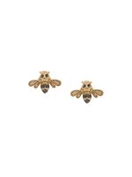 Sydney Evan 14kt gold diamond and sapphire bumble bee stud earrings - Métallisé