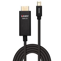 Lindy 40922 video kabel adapter 2 m Mini DisplayPort HDMI Type A (Standaard) Zwart - thumbnail