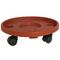 Gerimport Plantentrolley - multiroller - rond - bruin - 39 cm - thumbnail