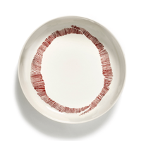 SERAX - Feast by Ottolenghi - Bord hoog L 22x22cm wit Swirl-Strip