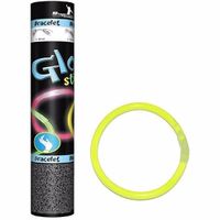 Lichtgevende glow armbandjes geel 100 stuks   - - thumbnail