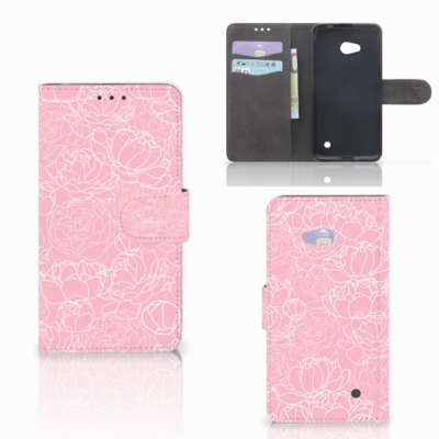 Microsoft Lumia 640 Hoesje White Flowers