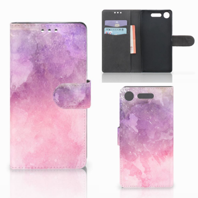 Hoesje Sony Xperia XZ1 Pink Purple Paint Hoesje Sony Xperia XZ1 Pink Purple Paint