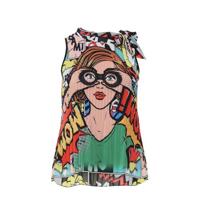 Paprika top met all over print multi