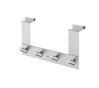 Zack 20672 Exit deurhaaklijst, 4 haken, roestvrij staal mat