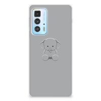 Motorola Edge 20 Pro Telefoonhoesje met Naam Grijs Baby Olifant