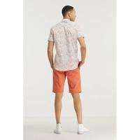 A fish named Fred slim fit overhemd met all over print wit/rood/lichtblauw