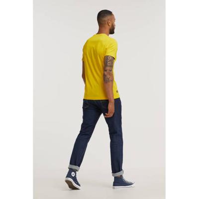 PME Legend T-shirt met printopdruk geel