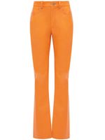 JW Anderson pantalon en cuir à coupe évasée - Orange