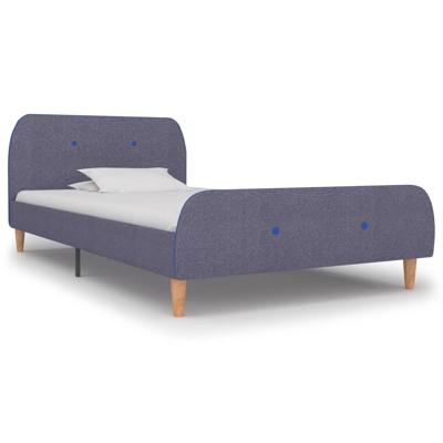 vidaXL Bedframe stof lichtgrijs 90x200 cm