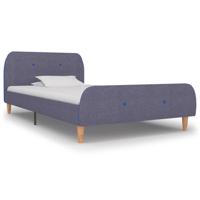 vidaXL Bedframe stof lichtgrijs 90x200 cm