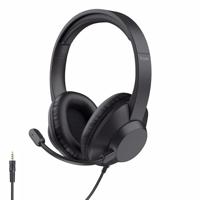 Trust Ayda Max Over-Ear Headset 3.5mm met Microfoon, Koptelefoon met Kabel van 1.8 m, 85% Gerecycled Plastic, Verstelbare Hoofdband, Headphones voor PC Computer Laptop Thuiswerken Teams Zoom, Zwart