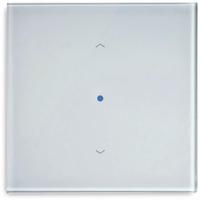 Radio-wandzender Kaiser Nienhaus Glaswandzender Plano 1, kleur: wit, 433MHz bidirectioneel 135200 433 MHz