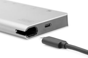 Digitus Lade-/Dockingstation USB-C dockingstation Geschikt voor merk (dockingstation): Universeel Incl. laadfunctie