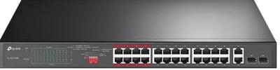 TL-SL1226P - Switch - onbeheerd - 24 x 10/100 (PoE+) + 2 x 10/100/1000 + 2 x Gigabit SFP-combinatie - desktop, rack-uitvoering - PoE+ (250 W) TL-SL1226P - Switch - onbeheerd - 24 x 10/100 (PoE+) + 2 x 10/100/1000 + 2 x Gigabit SFP-combinatie - desktop, rack-uitvoering - PoE+ (250 W)