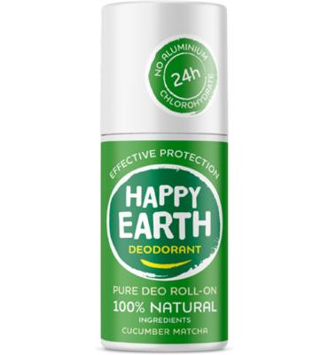 Happy Earth Happy Earth Pure Deo Roll-on Cucumber Matcha (75ml)
