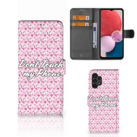 Samsung Galaxy A13 (4G) Portemonnee Hoesje Flowers Pink DTMP - thumbnail