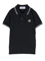 Stone Island Junior polo à patch Compass - Bleu - thumbnail