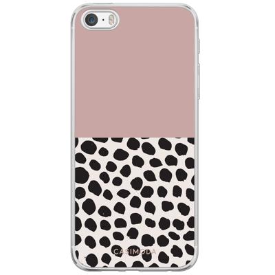 iPhone 5/5S/SE siliconen hoesje - Pink dots iPhone 5/5S/SE siliconen hoesje - Pink dots