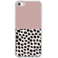 iPhone 5/5S/SE siliconen hoesje - Pink dots