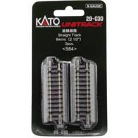 N Kato Unitrack 7078005 Rechte rails 64 mm 2 stuk(s) - thumbnail