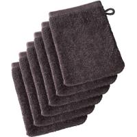 De Witte Lietaer washandjes 22 x 15 cm katoen bruin 6 stuks