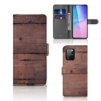 Samsung S10 Lite Book Style Case Old Wood - thumbnail