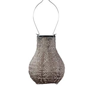 Lumiz solar lampion bulb lace 16 cm taupe