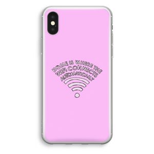 Home Is Where The Wifi Is: iPhone X Transparant Hoesje