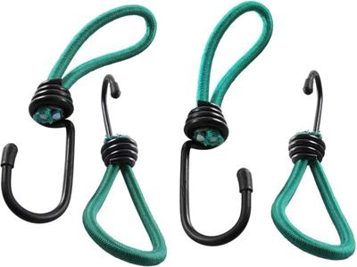 ProPlus elastieken lus met haak 16 cm groen 4 stuks ProPlus elastieken lus met haak 16 cm groen 4 stuks