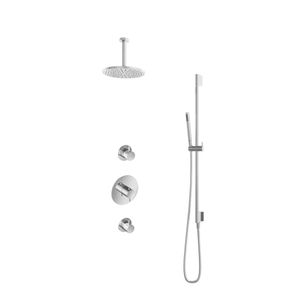 Hotbath Get Together IBS2RCR inbouwdouche met 15cm plafondbuis en glijstang chroom