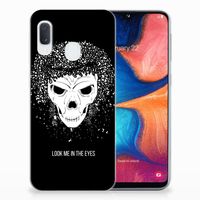 Silicone Back Case Samsung Galaxy A20e Skull Hair