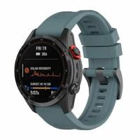 By Qubix - Siliconen sportbandje - Grijsblauw - Compatible met Garmin Instinct E - 40mm - Compatible Garmin bandje - Bandbreedte: 20mm