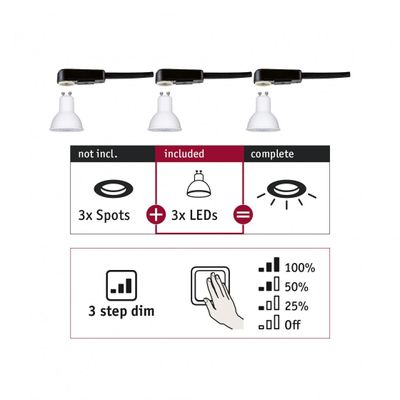 Paulmann 28785 PAULMANN LED-inbouwlamp Energielabel: G (A - G) GU10 19.5 W Wit