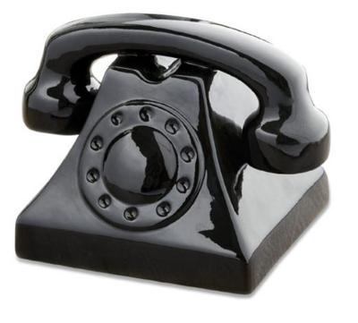 Balvi spaarpot Ring Ring 13 x 16,5 cm keramiek zwart