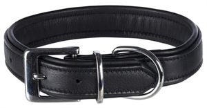 TRIXIE HALSBAND HOND ACTIVE COMFORT LEER ZWART 31-37X2,5 CM