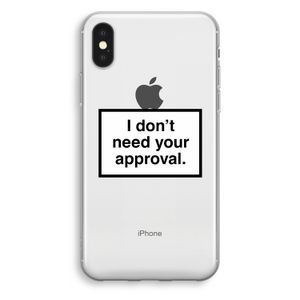 Don't need approval: iPhone X Transparant Hoesje