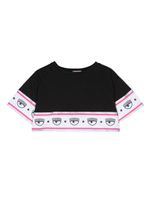 Chiara Ferragni Kids t-shirt en coton à logo - Noir - thumbnail