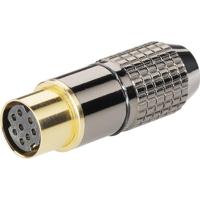 Mini DIN bus, recht BKL Electronic 0204118 aantal polen (nummer): 8 zwart, 1 stuk