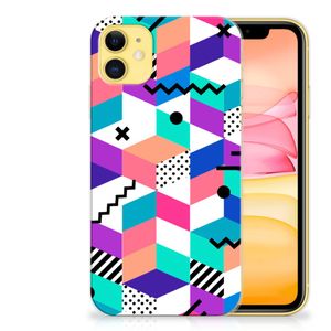 Apple iPhone 11 TPU Hoesje Blokken Kleurrijk