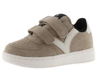 Victoria Tiempo Split Leather Low Tennis & Pieces In Contrast & Straps 1124115 for Kids TAUPE 27