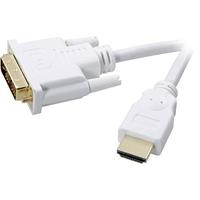SpeaKa Professional SP-7870336 DVI-kabel DVI/HDMI Adapterkabel DVI-D 18+1-polige stekker, HDMI-A-stekker 2.00 m Wit V