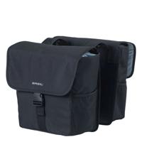 Basil Fietstas Dubbel Go Solid zwart