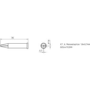 Weller XT-A Soldeerpunt Beitelvorm Grootte soldeerpunt 1.6 mm Inhoud: 1 stuk(s)