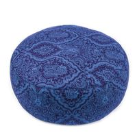 Yogi & Yogini Meditatiekussen Katoen Rond Blauw - India Print - 33 x 16 cm - thumbnail