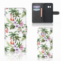 HTC U11 Telefoonhoesje met Pasjes Flamingo Palms