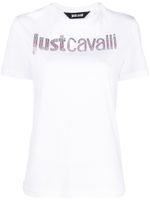 Just Cavalli t-shirt en coton à ornements strassés - Blanc - thumbnail