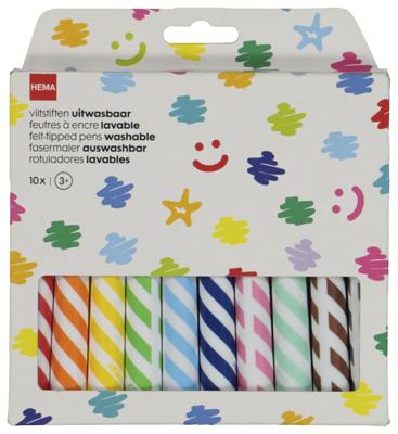 HEMA Viltstiften Uitwasbaar - 10 Stuks HEMA Viltstiften Uitwasbaar - 10 Stuks