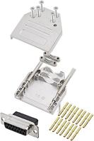 Encitech DTZI15-DBCS-K 6355-0079-12 D-SUB Buchsenleisten-Set 180° Polzahl: 15 Crimpen 1 pc(s)