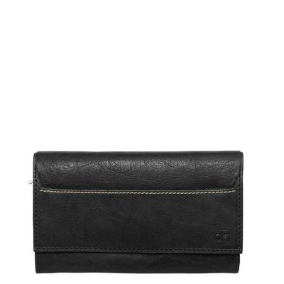 dR Amsterdam Waxi Damesportemonnee 9cc black Dames portemonnee dR Amsterdam Waxi Damesportemonnee 9cc black Dames portemonnee